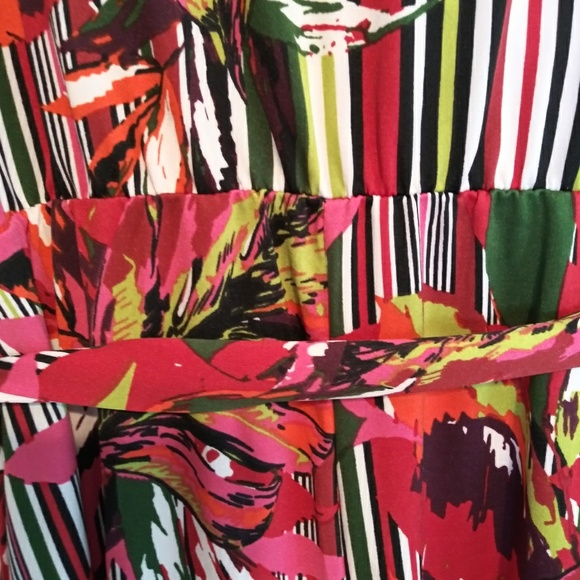 NWT Ashley Stewart multi colored print maxi dress - Picture 5 of 7